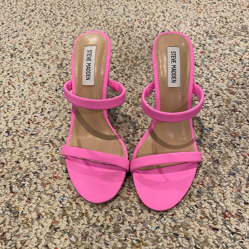 Pink Steve Madden heeled sandal